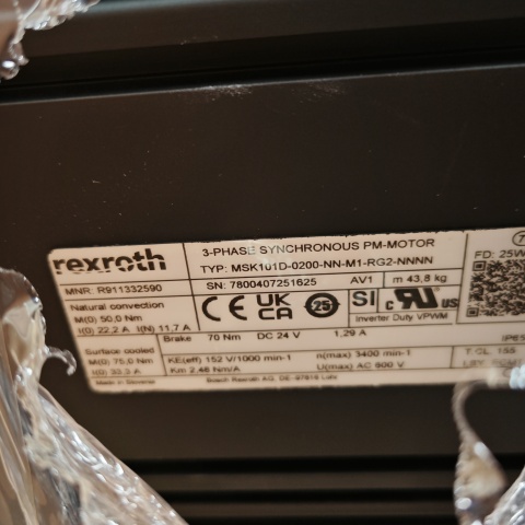 伺服電機 R911332590 MSK101D-0200-NN-M1-RG2-NNNN (1)